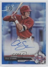 2017 Bowman Chrome Prospect Blue Refractor 81/150 Cole Stobbe #CPA-CS Auto 0st9