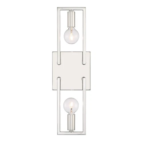 Designers Fountain D271C-2WS Finni 2 Light 16" Tall Wall Sconce - Nickel - Picture 1 of 3
