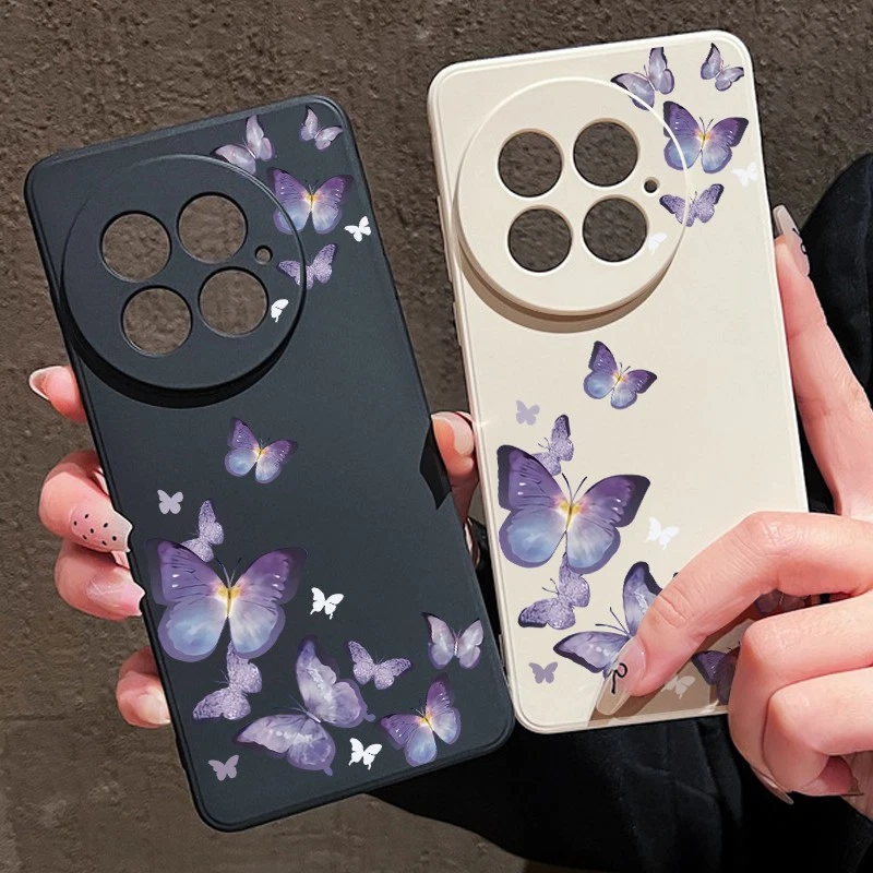 For OnePlus 13R 13 12R Ace 5 3 ShockProof Purple Butterfly TPU Soft Case Cover - Image 2 of 4