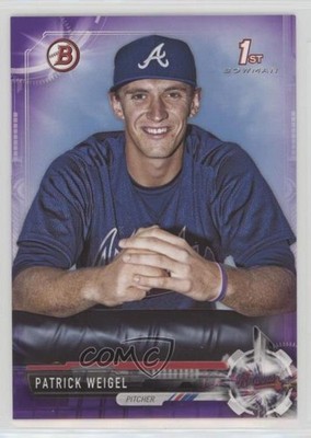 2017 Bowman Prospects Purple 33/250 Patrick Weigel #BP74 sh7