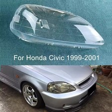 Headlight Lens Cover Transparent Replacement Lens for Honda Civic 1999–2001