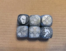 Zombicide Black Plague Limited Edition Iron Dice Set Of 6 - 2017 - Game Night
