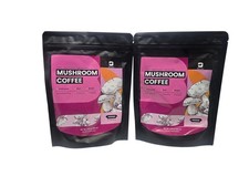 2x Instant Medium Roast Half Caf MUSHROOM COFFEE, 3000MG, 60 Servings Ea X-12/26