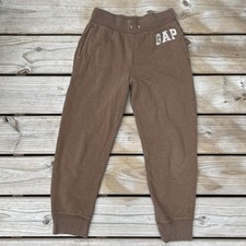 GAP Kids XL Brown Sweatpants Joggers Fleece Lined Logo