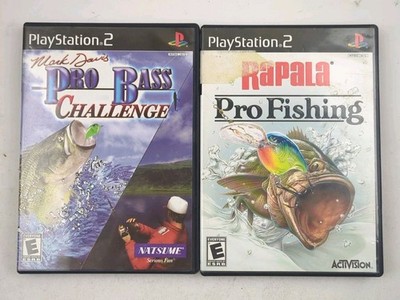 Rapala Pro Fishing + Mark Davis Pro Bass Challenge PS2 2 Game Bundle Lot CIB