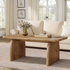 47.24'' Rectangular Coffee Table Farmhouse Wooden Center Table for Living Room