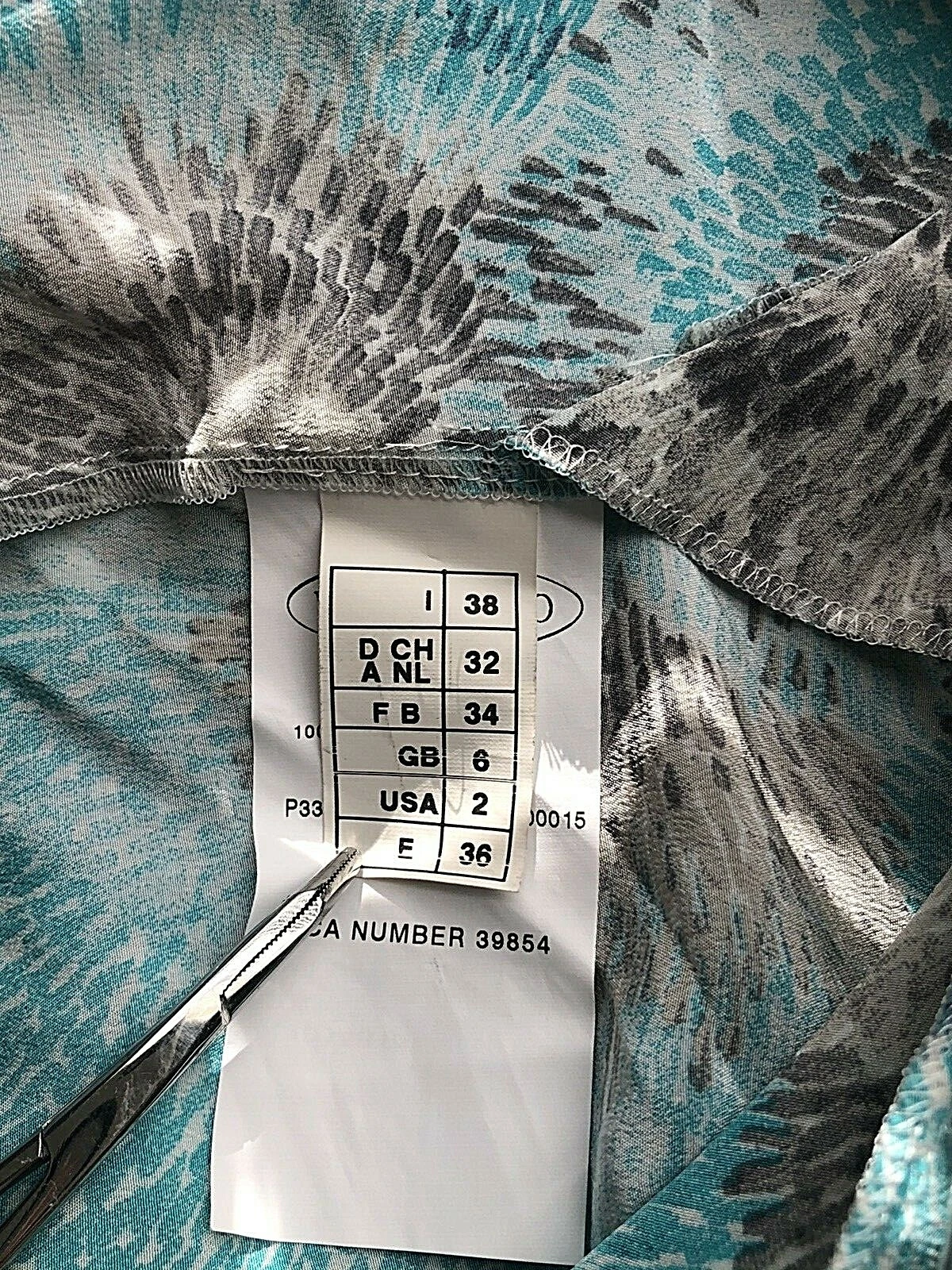 V VALENTINO BOTTONI IN SETA COLLETTO ARRICCIATO CON TASCHE ABITO TAGLIA 38 2