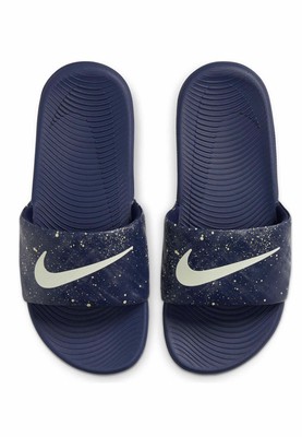 dark blue nike slides