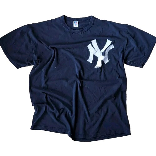 Vintage Russell Athletic Yankees XL Blue 2000 World Series Shirt