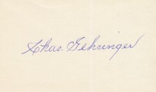 Charles Gehringer- Signed Index Card