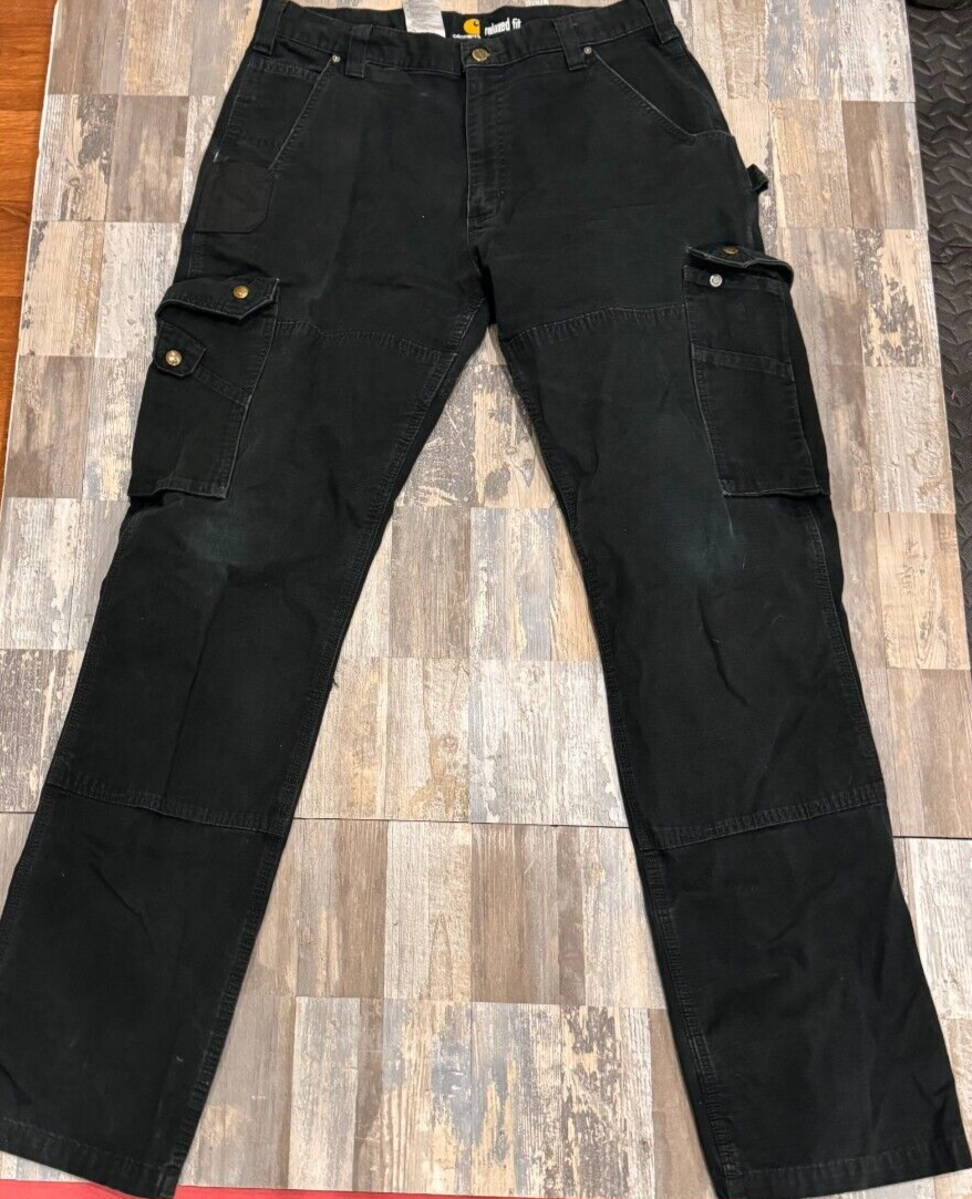 Carhartt Double Knee Cargo Pants Men’s Size 36X36 Relaxed Fit Work B342