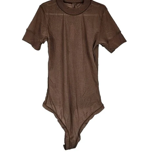 Brown 100% Cotton Bodysuits for Women