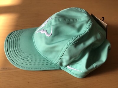 🎾NEW Nike Rafa Nadal Aerobill Mint Green Club Cap Hat Bull Logo