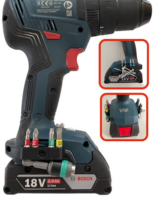 Bithalter Bosch Festool DeWalt Schrauber 4 Bits magnet Akkuschrauber Halterung