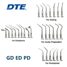 Woodpecker DTE Dental Ultrasonic  Scaler Tips GD1 GD3 GD5 PD1 ED1 PD4 GD2 ED15