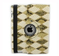 For Apple iPad 2nd 3rd 4th Generation Lizard Skin Olive Green 360 Rotating Case