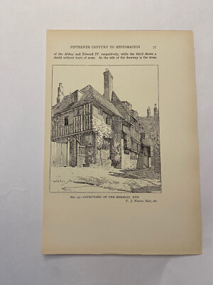 Courtyard of The Mermaid Inn The Castle Rye East Sussex England c. 1926 Print