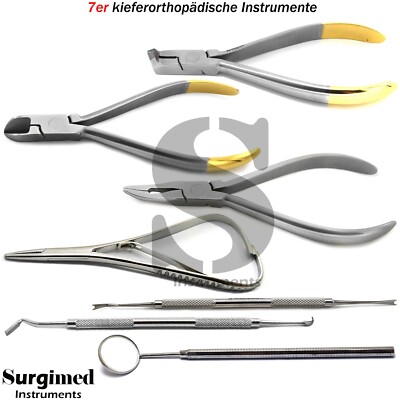 7 Orthodontic Pliers Distal Cutter Ligatures Hide Band Setter KFO