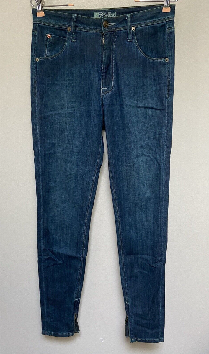 Hudson Womens Stretch Jeans Blue Ankle Zipper Tall Skinny Size 27