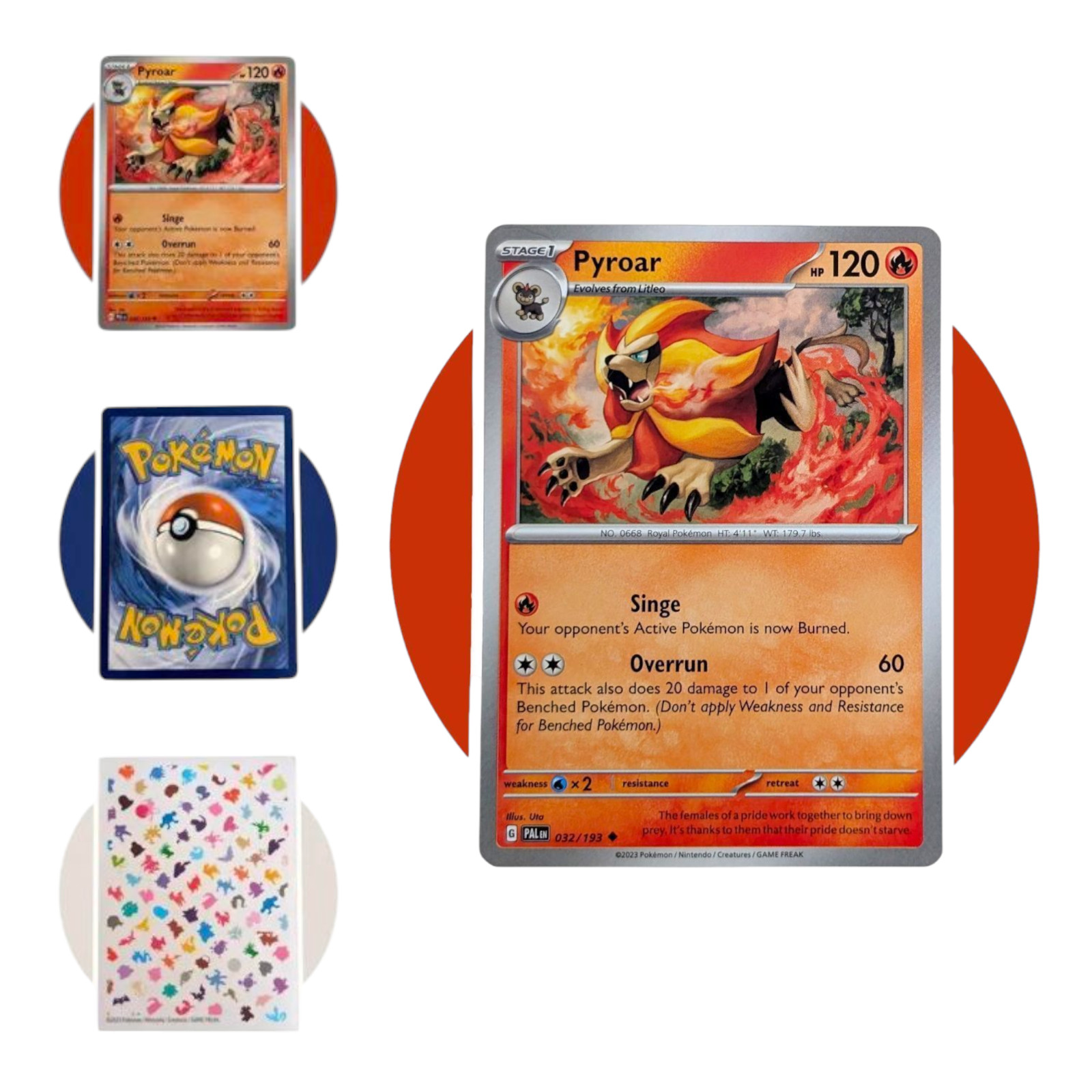 Paldea Evolved Pokemon Card (QQ15): Pyroar 032/193