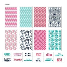 Diamond Press Art Deco Stencil Kit set of 20 Stencils New 830961