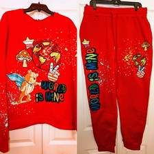 Men's Unisex XL Fashion Sweatshirt  Sweatpants Set