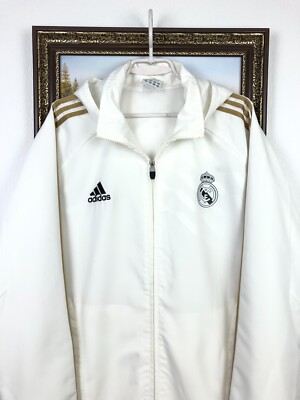 Vintage Adidas Real Madrid Football Jacket Soccer Track Top Mens