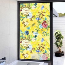 Static Cling Window Film Glass Stickers DIY Floral Non-Adhesive Waterproof Decor