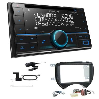 Kenwood DPX-7300DAB Autoradio Bluetooth für Nissan Micra IV 2010-2013 schwarz