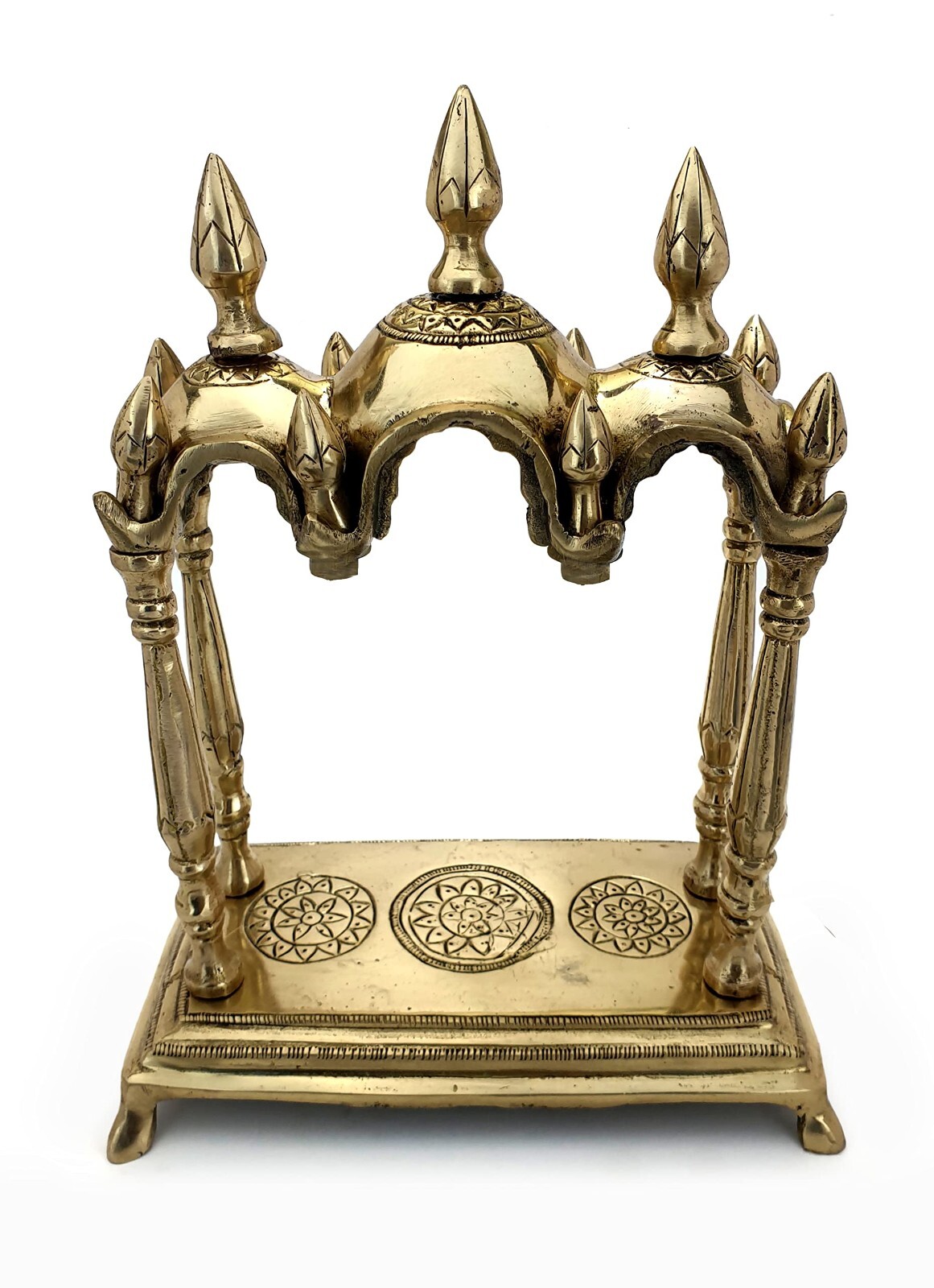 3 a Cupola Ottone Fatto Mano Soprammobile Stanghetta,27.9cm Stanghetta per - Picture 9 of 16
