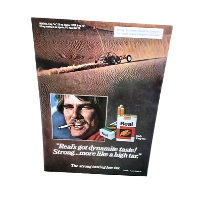 1979 Real Cigarettes Got Dynamite Taste Original Print Ad vintage