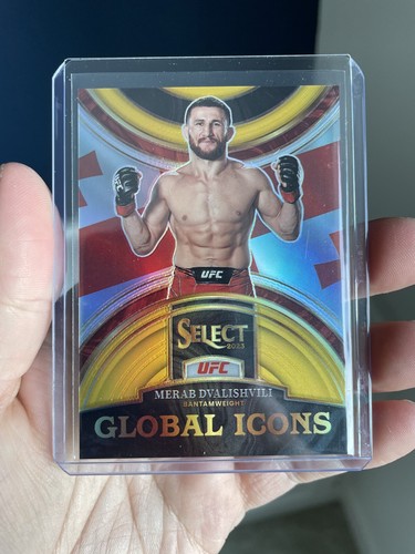 Merab Dvalishvili Global Icons Gold Prizm /10 - 2023 Panini Select UFC #28
