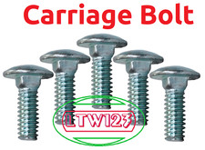 (20 Pieces)# 10-24x1/2" Full Thread Coarse Carriage Bolt Grade 2 Zinc Plated