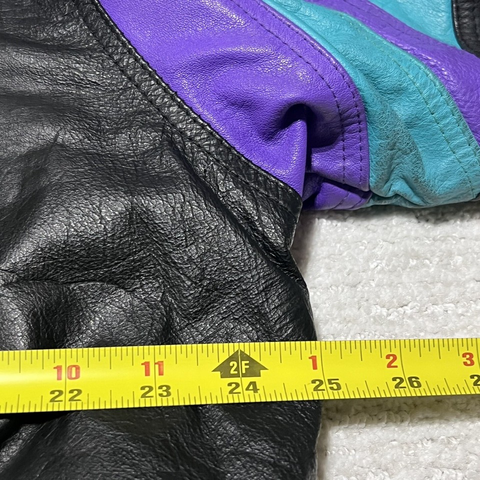 Vintage 80s 90s Starter S2 Color Block Spell out Logo Genuine Leather