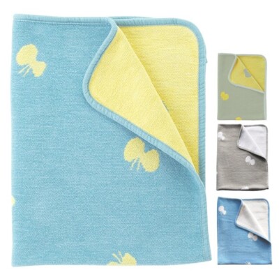 KLIPPAN × mina perhonen Chenille Cotton Mini Blanket CHOUCHO Organic JAPAN NEW