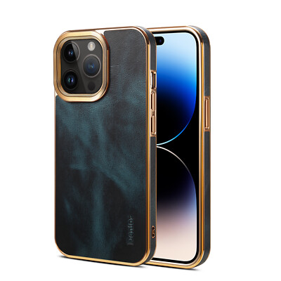 Luxury Leather plating shockproof Back case For iphone 15 14 13 12 Pro max Plus