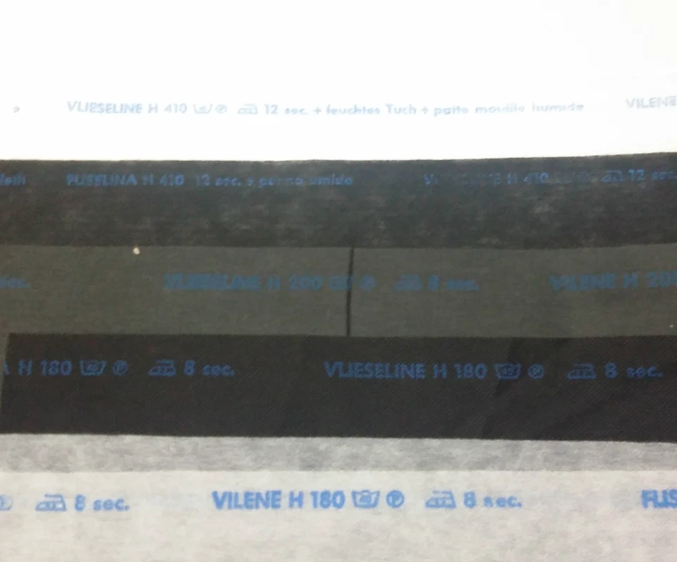 Freudenberg 1m Vlieseline schwarz/weiß H180 H200 H240 H410