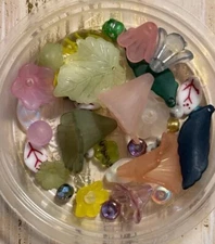 beads for jewelry making Acrylic and Czech glass mix