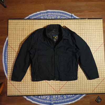 Vintage Spiewak Golden Fleece Bomber Jacket sz 48 Black Thinsulate Made In USA