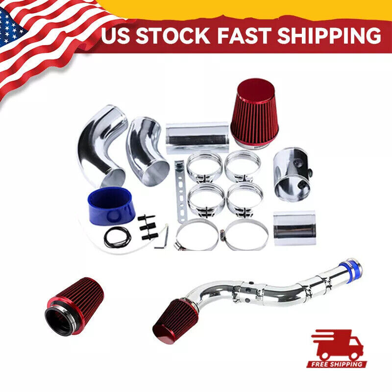 Car Cold Air Filter Injection Intake Kit Universal System Performance Kit 3in US