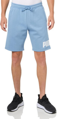 PUMA Men's Logo Fleece 10'' Shorts, Zen Blue, S