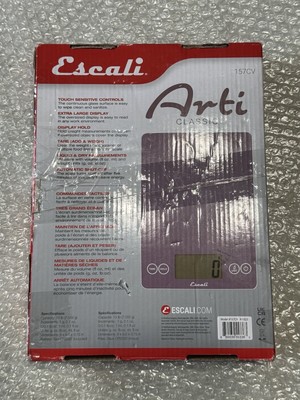 Escali Arti Glass Digital Kitchen Scale up to 15 lbs Purple -CHA