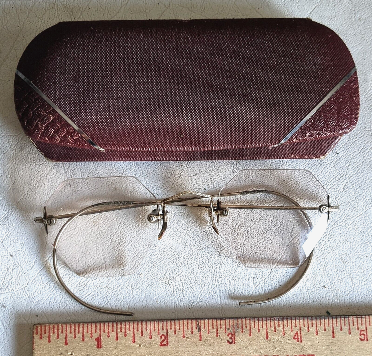 VINTAGE ANTIQUE BAUSCH & LOMB B&L 14K GOLD NON RIMED Wire