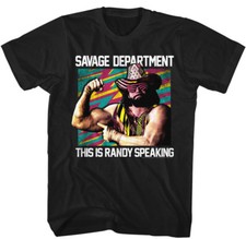 Camiseta Macho Man Randy Savage SAVAGED DEPT Luchador Algodón Negro Tallas SM - 5XL