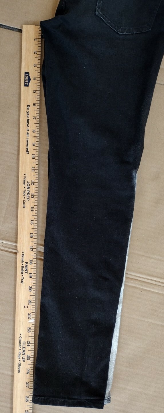 VOLCOM - 'VORTA' SLIM STRAIGHT STRETCH Dark black/white Jeans Men Size 29" waist