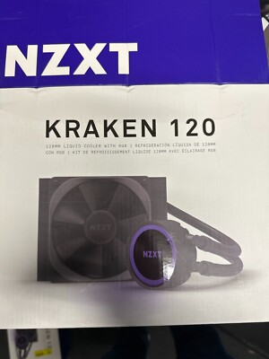 Nzxt 258430 Fn Rl-kr120-b1 Kraken 120 120mm Liquid Cooler Retail (rlkr120b1)