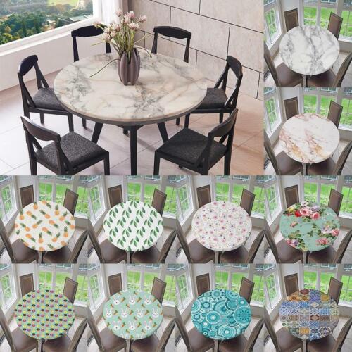 Anti Slip Round Elastic Table Cloth, Plastic Tablecloths For Round Tables With Elastic