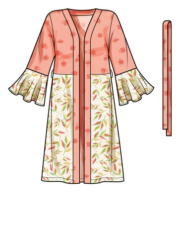 SIMPLICITY 9603 Misses CAFTAN & WRAP Pattern Sizes 18W-24W & 26W-32W PLUS SIZE - Picture 6 of 7