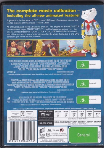 Stuart Little + Stuart Little 2 + Stuart Little 3 Call Of The Wild - DVD - Picture 2 of 2