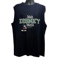 Walt Disney World Mickey Mouse Tank Top Shirt Adult XL Navy Blue Sleeveless NWT